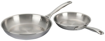 Le Creuset Stainless Steel 2-Piece Fry Pan Set