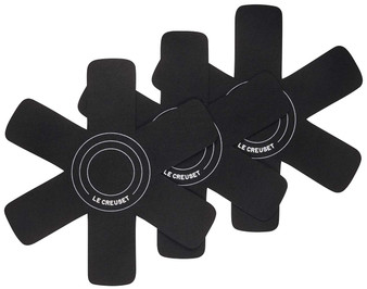 Le Creuset Black Cookware Protectors Set of 3