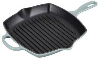 Le Creuset Signature 10.25 Sea Salt Square Skillet Grill