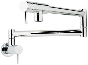 Rohl Modern Polished Chrome Wall-Mounted Pot Filler Kitchen Faucet