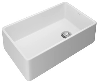 Rohl 32 White Allia Fireclay Single Bowl Kitchen Sink