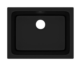 Rohl 24-Inch Allia Single Bowl Undermount Fireclay in Matte Black