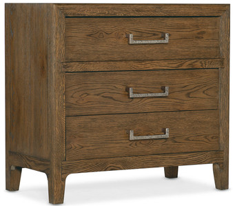 Hooker Furniture Chapman Nightstand with Three-Drawers in Sorrel