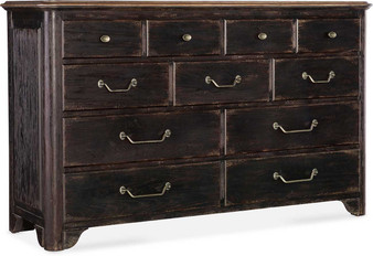 Hooker Furniture Bedroom Americana Dresser with Eleven-Drawers in Americana Molasses