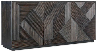 Hooker Furniture Retreat Entertainment Credenza in Black Sand Finish