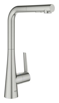 GROHE Zedra SuperSteel Infinity Pull-Down Kitchen Faucet (1)