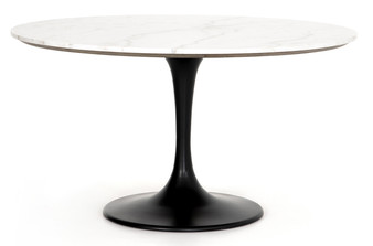 Four Hands Hughes Collection White Marble Powell Dining Table