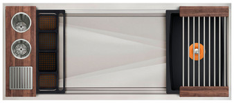 The Galley 48-Inch Ideal WashStation 4S in American Black Walnut