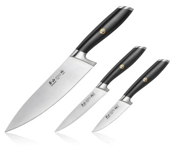 Cangshan L Series 3-Piece Knife Set with Black Handle