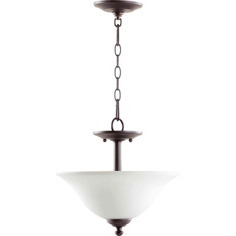 Transitional Spencer Opal Dual Mount In Oiled Bronze And Satin Opal
