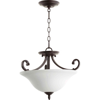 Traditional Bryant 3 Light Opal Dual In Oiled Bronze And Satin Opal