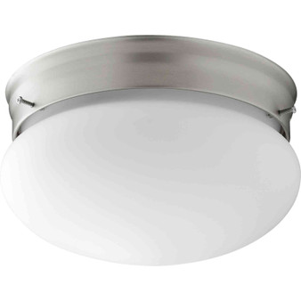Transitional 6" Stn Opal Mushroom In Satin Nickel And Satin Opal
