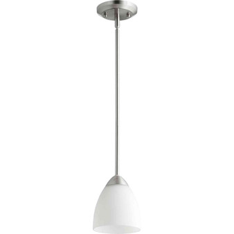Transitional Barkley 1 Light Mini Pendant In Satin Nickel