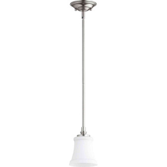 Transitional Rossington 1 Light Pendant In Satin Nickel