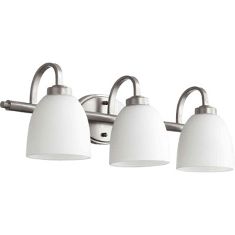 Transitional Reyes 3 Light Vanity In Classic Nickel