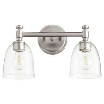 Transitional Rossington Clear Seeded Vty In Satin Nickel And Clear/Seeded