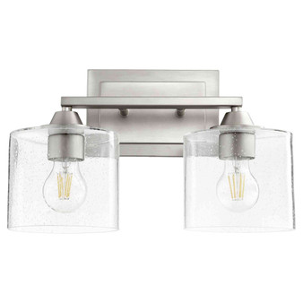 Soft Contemporary Dakota 2 Light Vanity In Satin Nickel