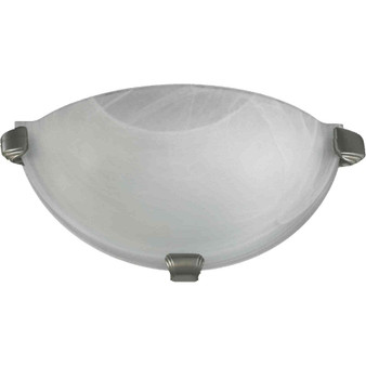 Transitional Faux Alab Wall Sconce In Satin Nickel