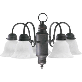 Traditional 5 Light Faux Alab Nook In Toasted Sienna