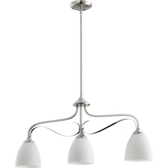 Transitional Jardin 3 Light Island In Satin Nickel