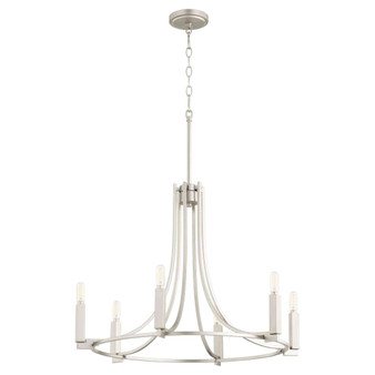 Olympus 6 Light Chandelier In Satin Nickel