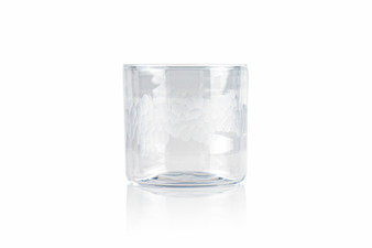 Clear Etched Tumbler, handmade.