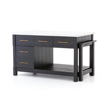 Ian Kitchen Island-Black Acacia
