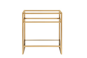 Boston 31.5" Stainless Steel Sink Console, Radiant Gold