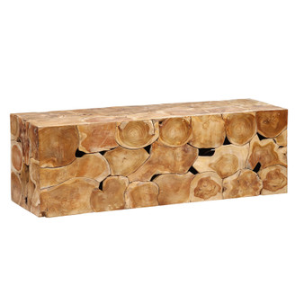 Scarlett 55" Rectangular Teak Root Solid Bench