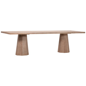 Xavier 96" Rectangular Reclaimed Pine Double Pedestal Dining Table