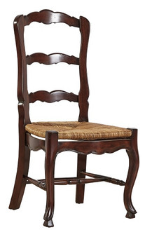 French Ladderback Side Chair, Brown - Set of 2