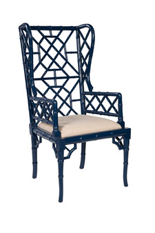 Regency Wingback Chair, Blue - Set of 2