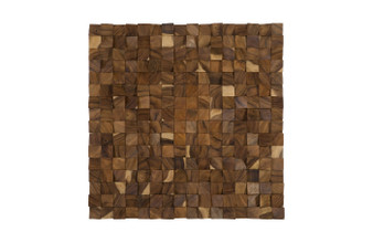 Blocks Wall Art, Chamcha Wood, Natural, LG