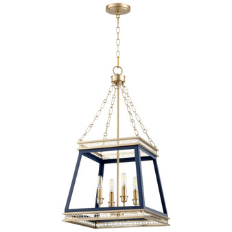 Gerard Pendant - | Blue and Aged Brass