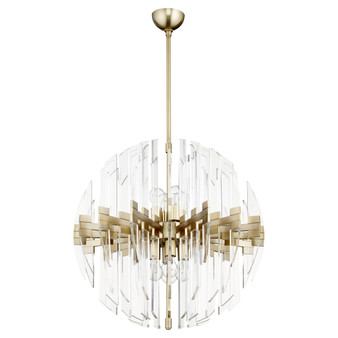Zion 27" Sphere 8-Light | Aged Brass