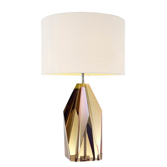 Table Lamp Setai Amber Crystal Glass