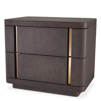 Bedside Table Modesto Mocha Crown Oak Veneer