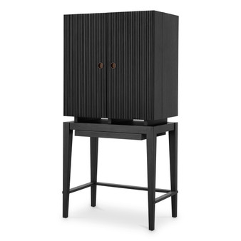Wine Cabinet Dimitrios Charcoal Grey Oak Veneer