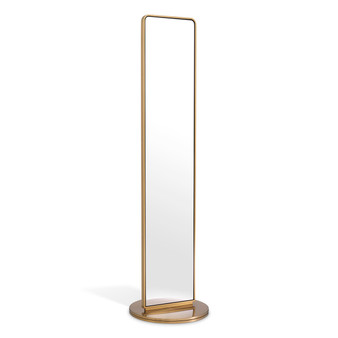 Floor Mirror Novo Brushed Brass Finish
