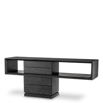 Console Table Mantua Charcoal Grey Oak Veneer