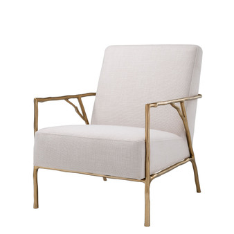 Chair Antico Gold Finish/Panama Natural