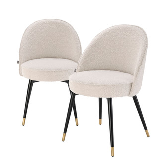 Dining Chair Cooper Bouclé Cream Set of 2
