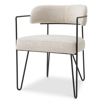 Dining Chair Giuseppe Bouclé Chalk White