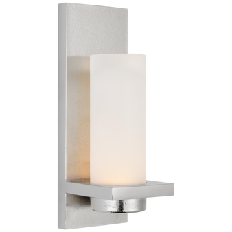 Cornado 12" Indoor/Outdoor Hurricane Sconce in Museum Nickel with Etched Crystal