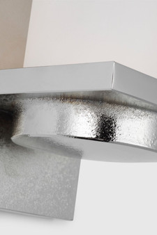 Cornado 18" Indoor/Outdoor Hurricane Sconce in Museum Nickel with Etched Crystal