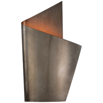 Piel Right Wrapped Sconce in Pewter