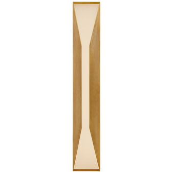 Stretto 28" Sconce in Antique-Burnished Brass with Frosted Glass