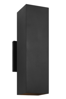 Pohl Large Two Light Wall Lantern, Textured Black