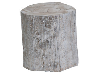 Trunk Segment Spot Table - Silver Leaf