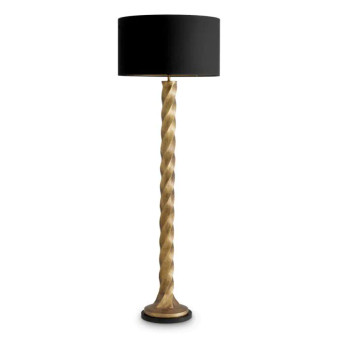 Floor Lamp Costanza Vintage Brass Finish Incl Shade
